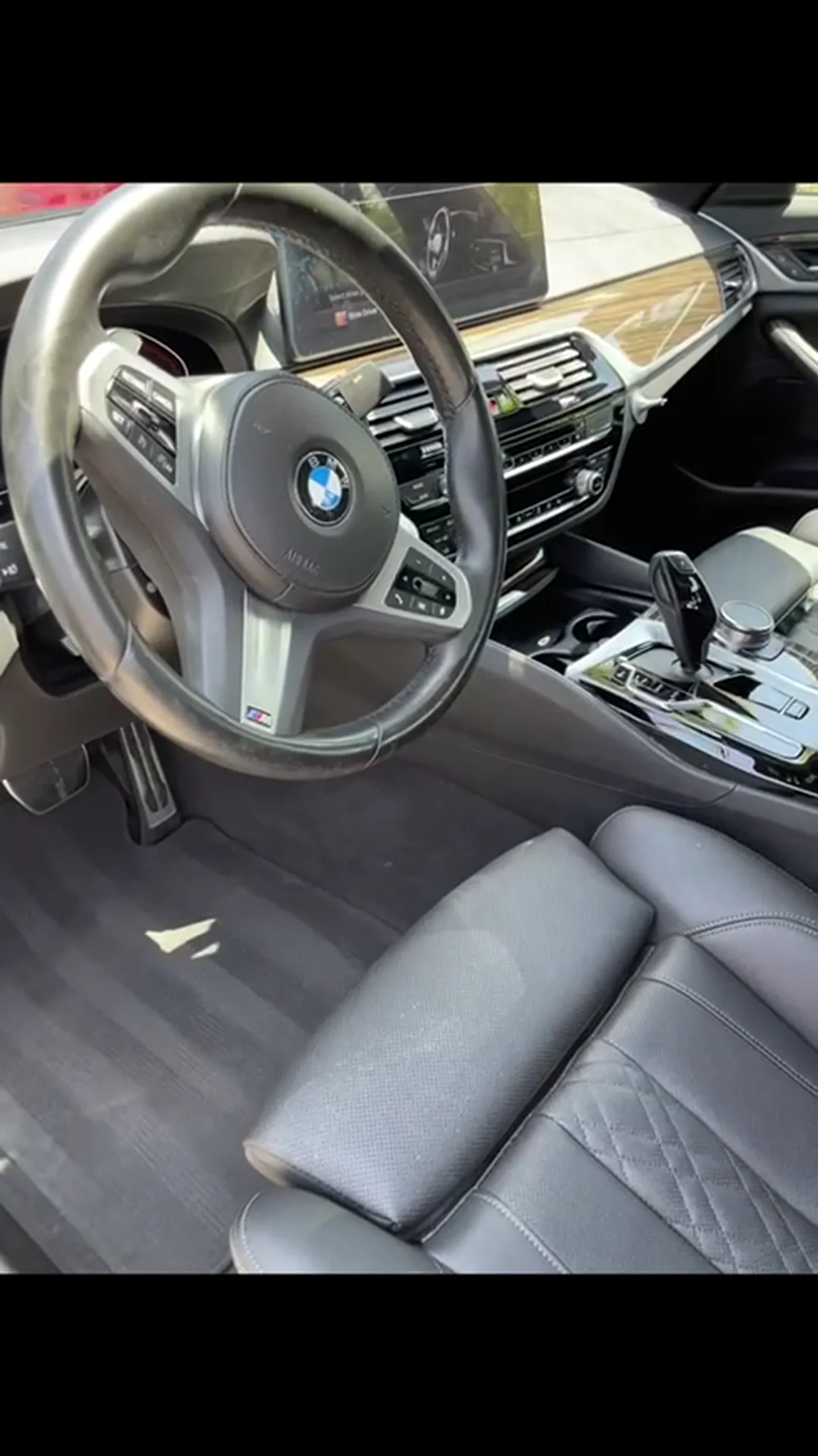Clean BMW interior after detailing