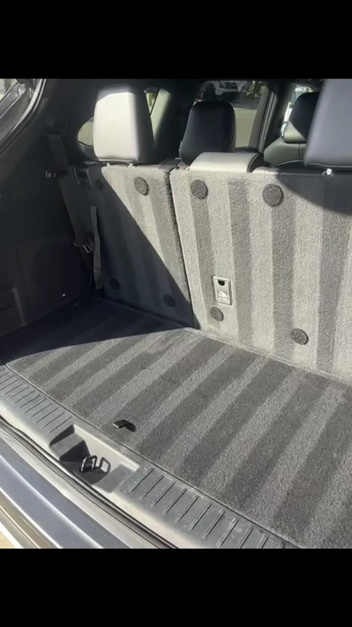 Clean SUV cargo area after detailing